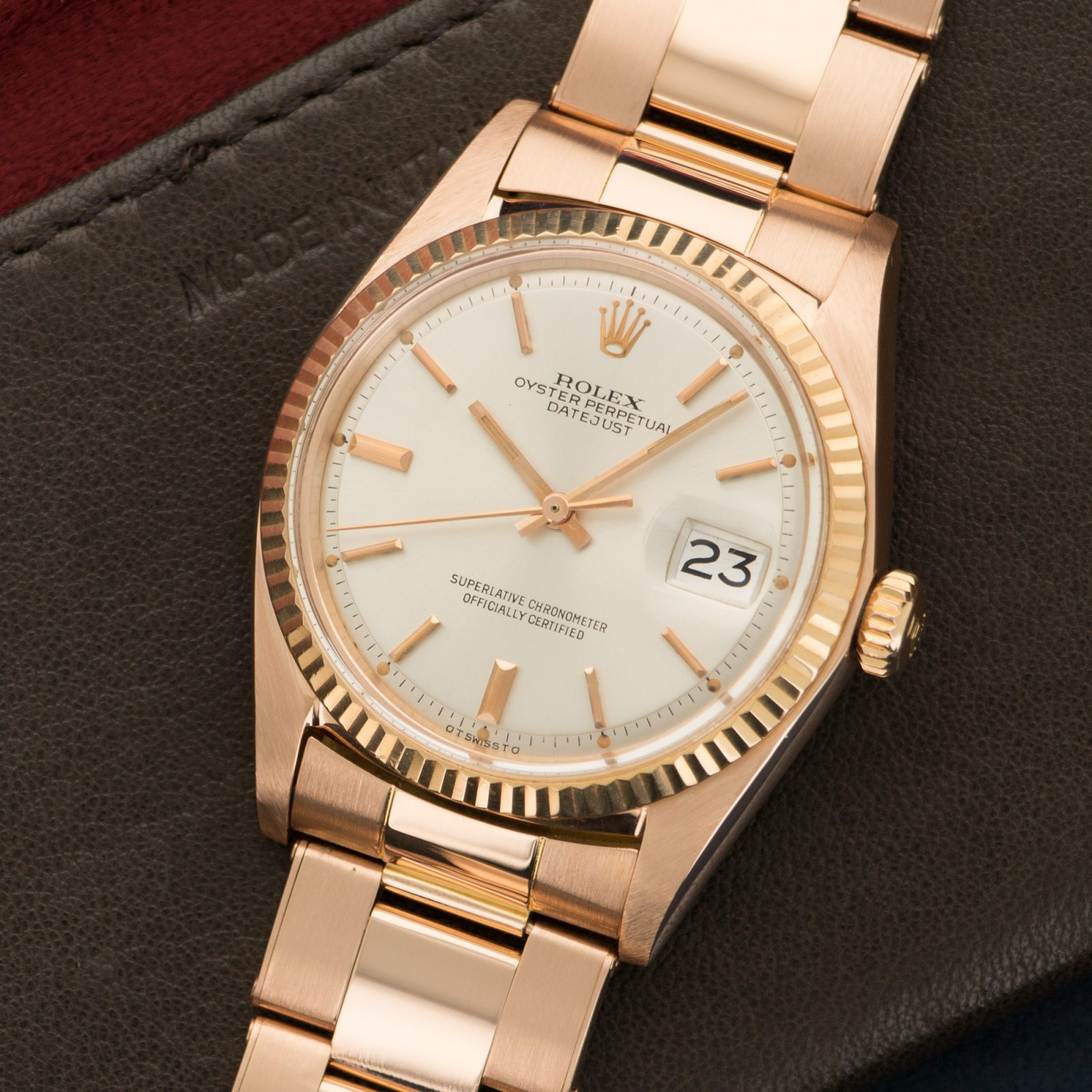 Rolex Rose Gold Datejust Watch Ref. 1601 - Rolex Passion Market