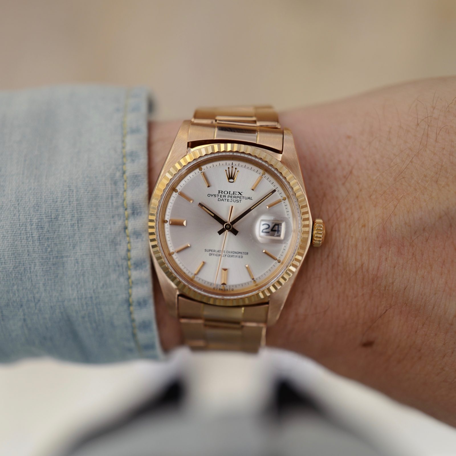 Rolex Rose Gold Datejust Watch Ref 