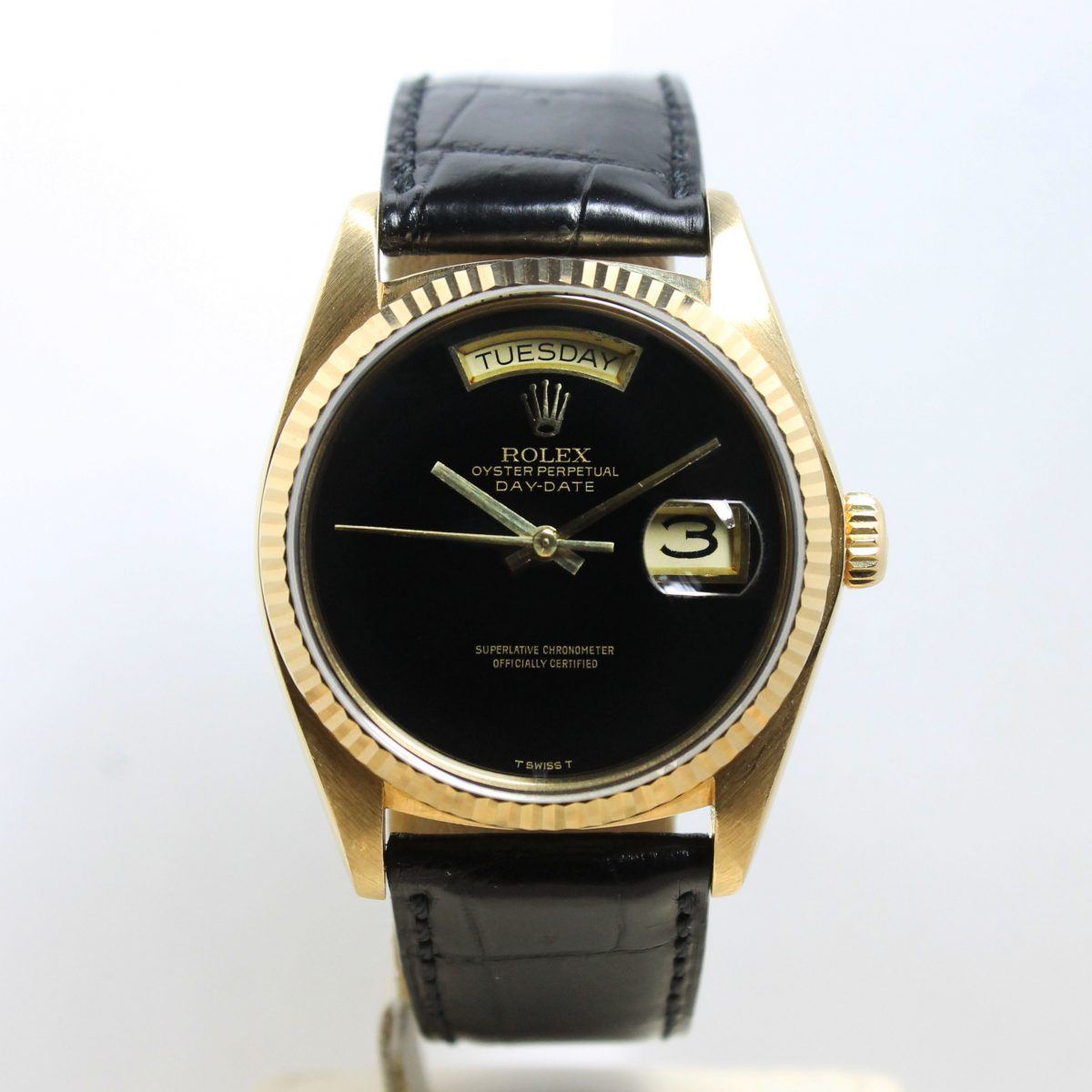 Rolex Day Date Onyx Dial Ref. 18038 with papers from 1979 - Rolex ...