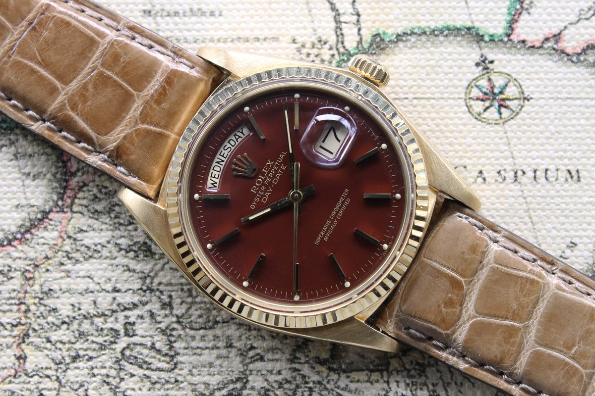 1974 Rolex Day Date Oxblood Stella Ref. 1803 (with Papers) - Rolex ...