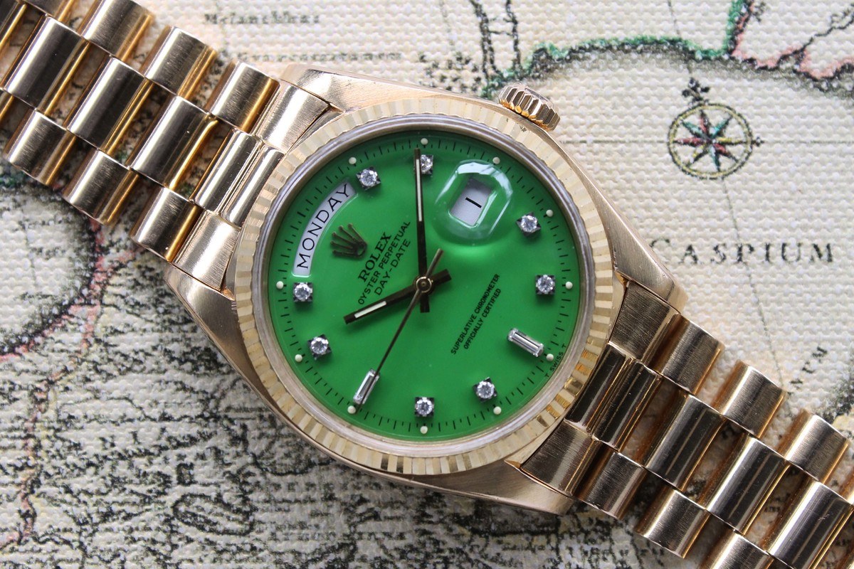 1973 Rolex Day Date Stella Green Diamond Dial Ref. 1803 - Rolex Passion ...