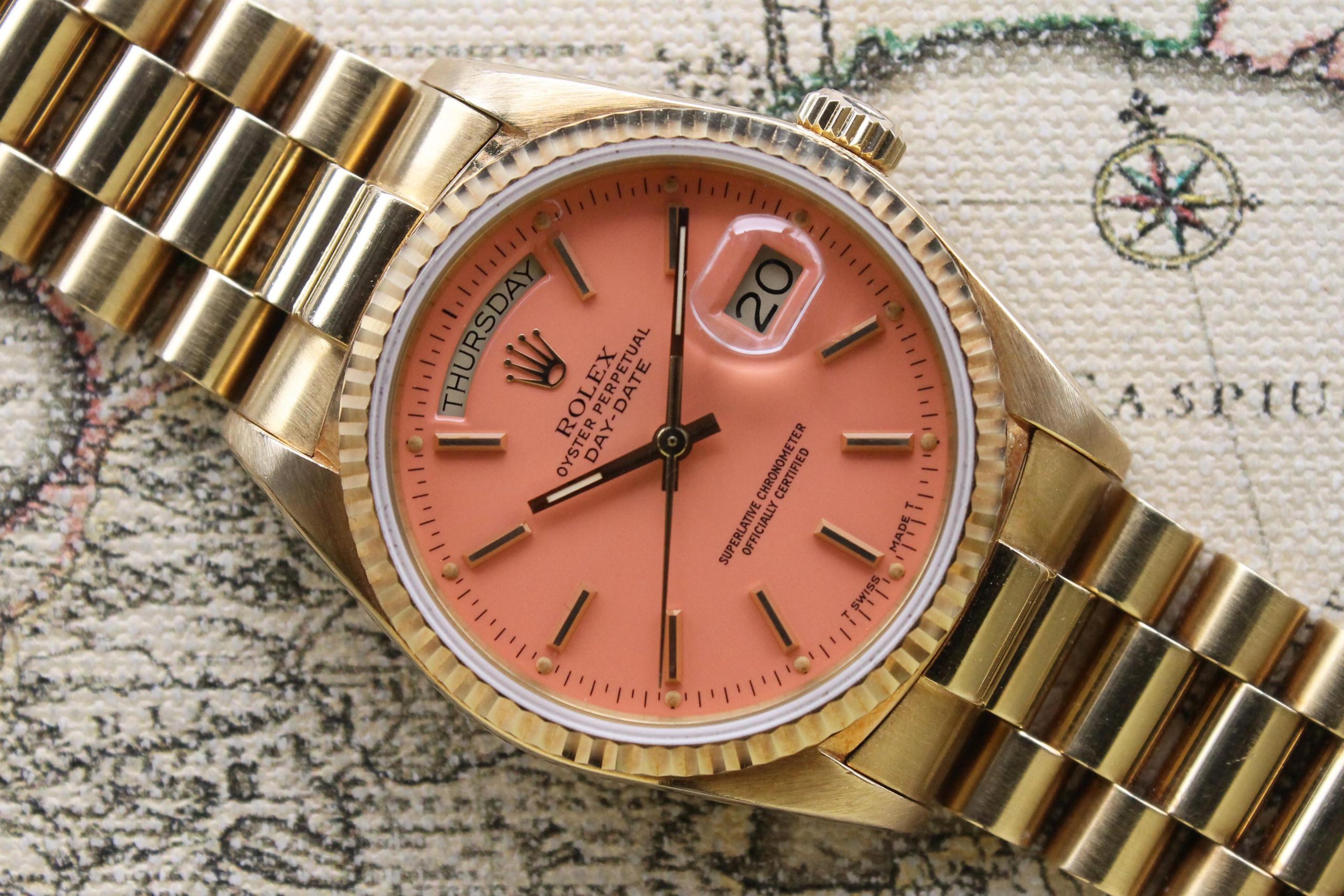 1984 Rolex Day Date Coral Stella Dial Ref. 18038 Rolex Passion