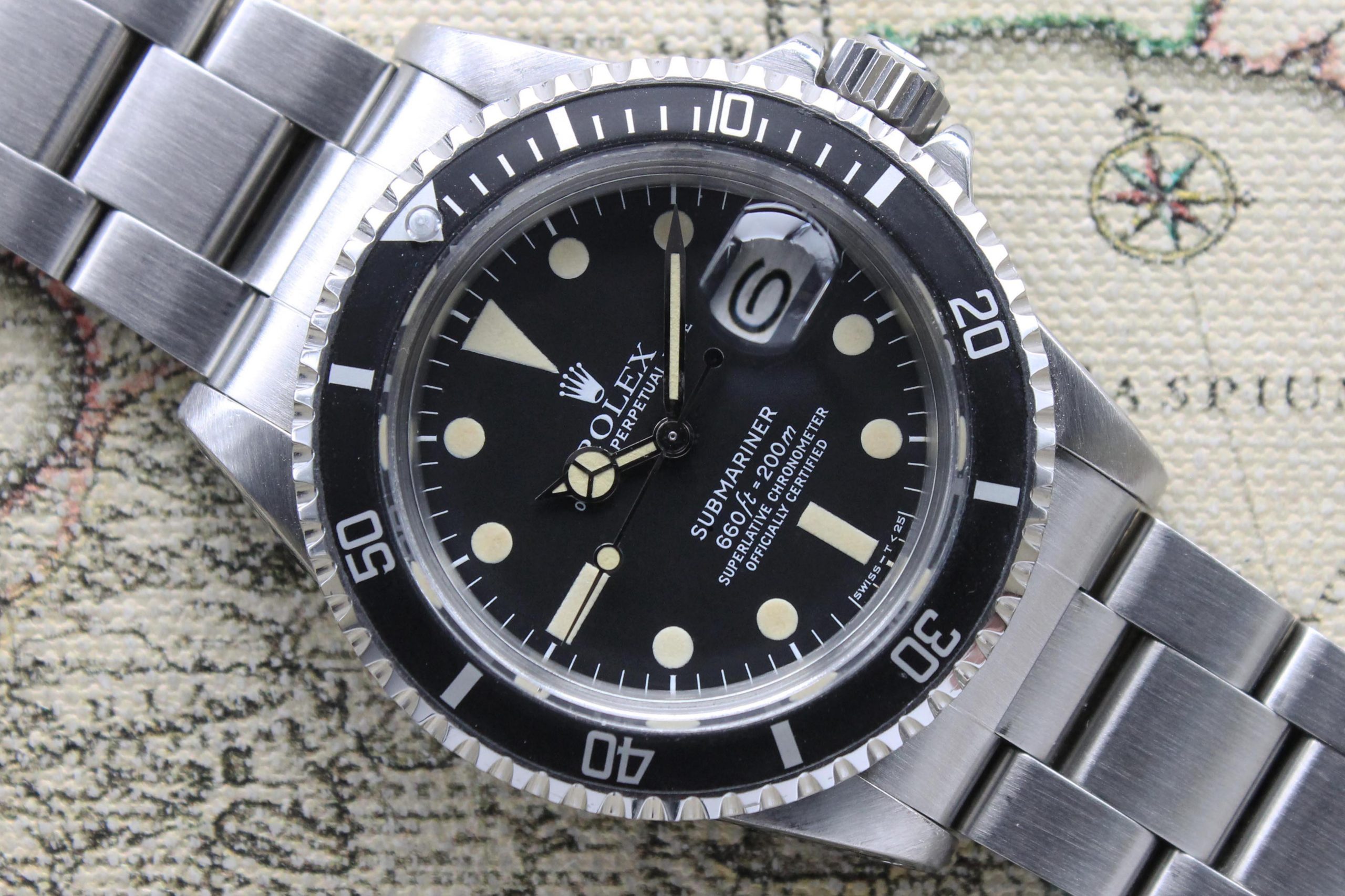 1978 Rolex Submariner MK2 Ref. 1680 (with Box & Certificate & fresh RSC ...