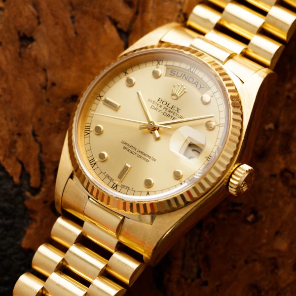 Yellow Gold Day-Date Ref. 18038 with Rare Pinball Dial