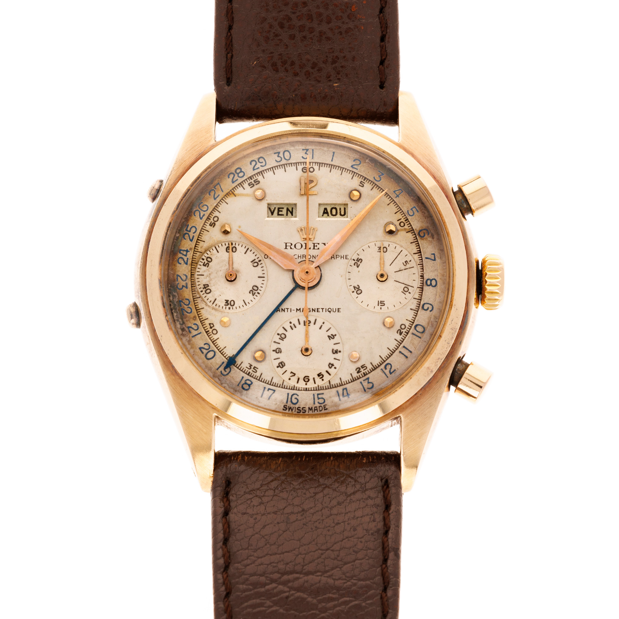 ROLEX PINK GOLD DATO COMPAX JEAN CLAUDE KILLY WATCH REF. 6036 ...