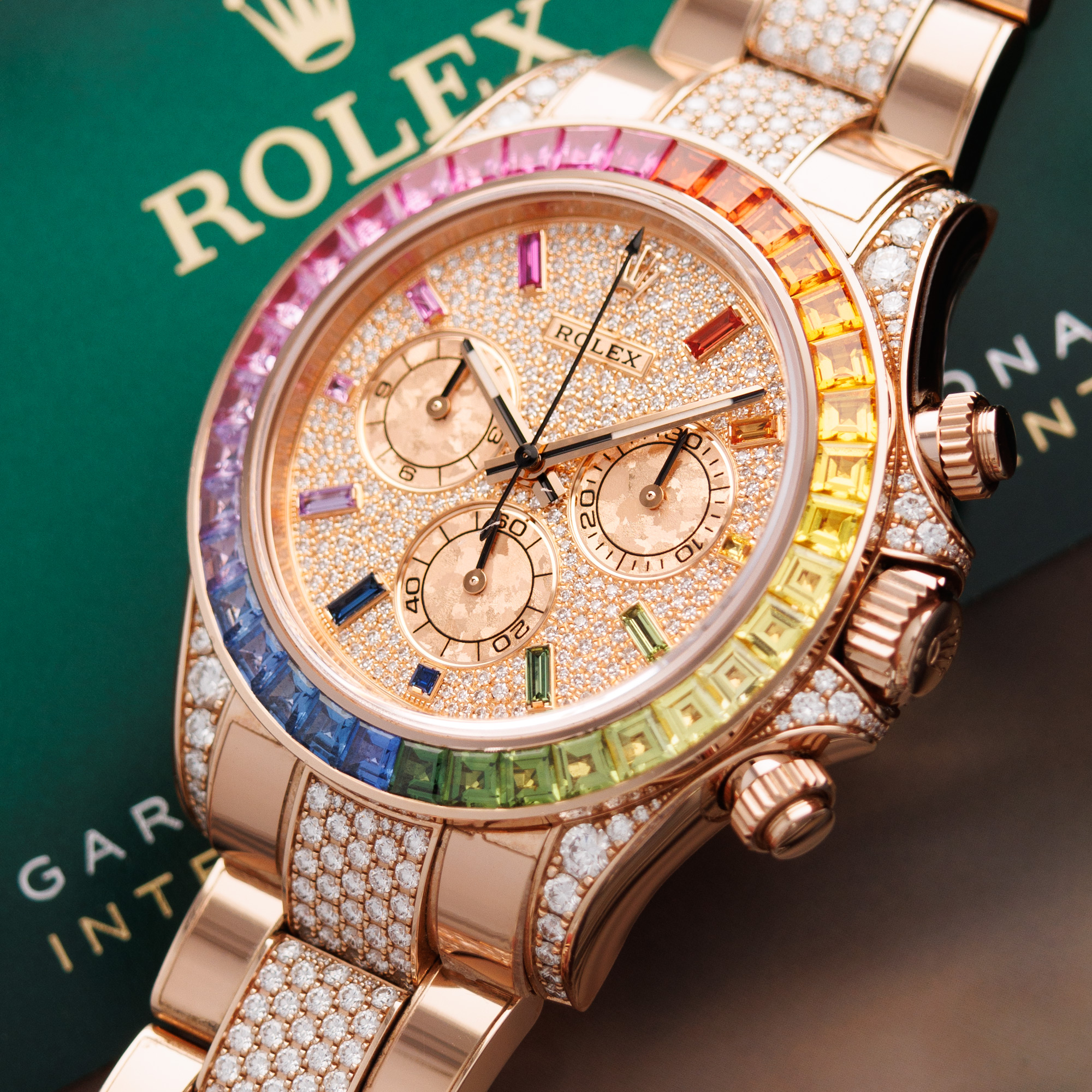 Rolex Rose Gold Cosmograph Daytona Rainbow Watch Ref Rolex Passion Market