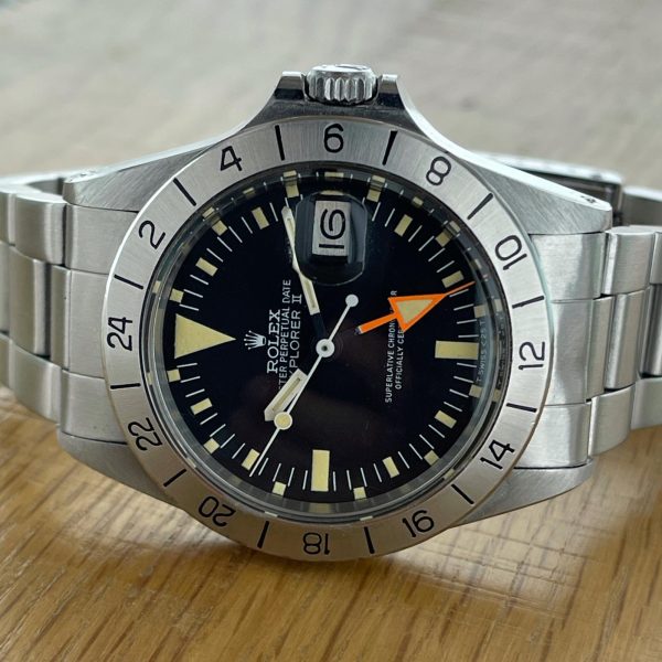 1979 s/steel Rolex Explorer II ref. 1655, orange hand, MKIII bezel, original punched papers